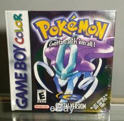 Near Mint Pokemon Crystal Version Factory Sealed Brand New Gameboy Color H seam