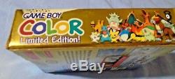 New Nintendo Game Boy Color Pokemon Center Limited Edition Gold & Silver Version