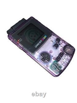 Nintendo CGB-001 Game Boy Color Handheld Clear Atomic Purple BUNDLE / WORKING