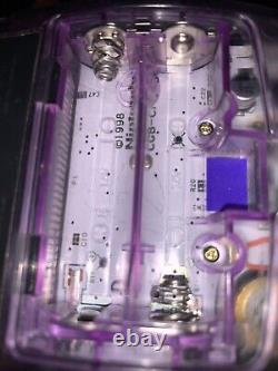 Nintendo CGB-001 Game Boy Color Handheld Clear Atomic Purple BUNDLE / WORKING