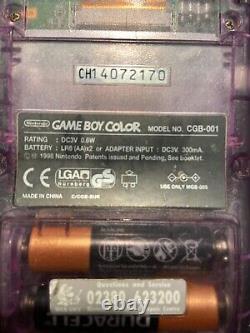 Nintendo CGB-001 Game Boy Color Handheld System Clear Purple Original UK 1998
