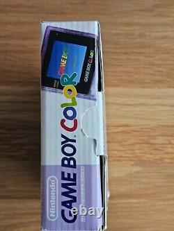 Nintendo CGB-001 Game Boy Color- Purple MINT+GB Adapter, Rec Battery TESTED