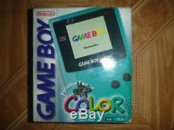 Nintendo CGB001 GAME BOY COLOR Teal Blue Green NEW Unopened