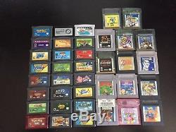 Nintendo Color and Gameboy Advance Games Mixed Lot of 38 Total Pokemon/Mario