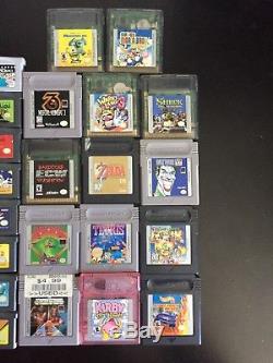 Nintendo Color and Gameboy Advance Games Mixed Lot of 38 Total Pokemon/Mario