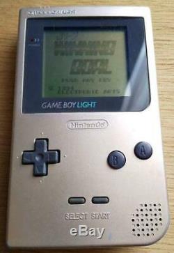 Nintendo GAMEBOY LIGHT gold color console MGB-101 tested and working GB retro