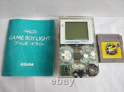 Nintendo GAMEBOY Light FAMITSU 500 Limited Clear Color Console MODEL-F02 -e0214