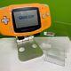 Nintendo Game Boy Advance Agb-001 Game Console Spice Orange With Protective Sheet
