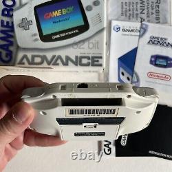 Nintendo Game Boy Advance Arctic White Handheld Complete In Box CIB GBA