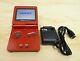 Nintendo Game Boy Advance Gba Sp Flame Red System Ags 101 Brighter Mint New