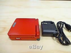 Nintendo Game Boy Advance GBA SP Flame Red System AGS 101 Brighter MINT NEW