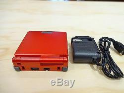 Nintendo Game Boy Advance GBA SP Flame Red System AGS 101 Brighter MINT NEW