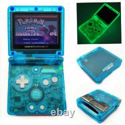 Nintendo Game Boy Advance GBA SP Glow in the Dark Clear Blue System AGS 001