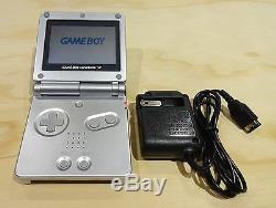 Nintendo Game Boy Advance GBA SP Platinum Silver System AGS 001 MINT NEW