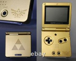Nintendo Game Boy Advance GBA SP Zelda Gold Triforce System AGS 101 Brighter NEW