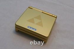 Nintendo Game Boy Advance GBA SP Zelda Gold Triforce System AGS 101 Brighter NEW