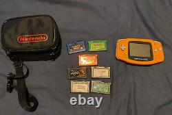 Nintendo Game Boy Advance Handheld Console In Orange Gba / Gameboy Agb-001