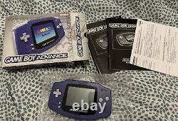 Nintendo Game Boy Advance Purple Handheld System Boxed