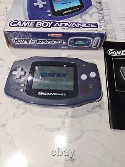 Nintendo Game Boy Advance Purple Handheld System Boxed With Manual