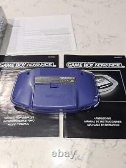 Nintendo Game Boy Advance Purple Handheld System Boxed With Manual