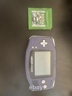 Nintendo Game Boy Advance Purple Handheld System with pokemon green