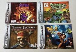 Nintendo Game Boy Advance SP AGS-001 Accessories, Charger, 5 Games & 4 Manuals