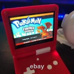 Nintendo Game Boy Advance SP AGS-001 Pokémon Pokeball Shell IPS Screen MOD