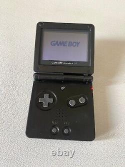 Nintendo Game Boy Advance SP Onyx Black AGS-001 with Charger! Tested Working