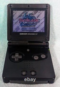 Nintendo Game Boy Advance SP Onyx Black System with 12 Games Beyblade & More