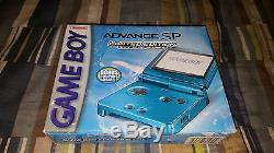 Nintendo Game Boy Advance SP Surf Blue Handheld System GBA Complete with Box CIB