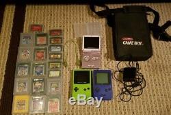 Nintendo Game Boy Advanced Sp Ags-101, Gameboy Color Pocket, Games Lot Bundle