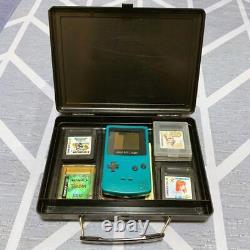 Nintendo Game Boy Coloer Blue Body And Cassette Set Lot Vintage Tv Game