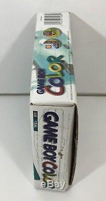 Nintendo Game Boy Color AQUA TEAL BLUE Handheld Complete In Box CIB NR MINT
