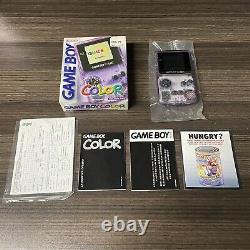 Nintendo Game Boy Color Atomic Purple Handheld Console + Original Box + Manuals
