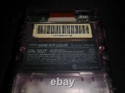 Nintendo Game Boy Color Atomic Purple Handheld Console System VG cond guarantee