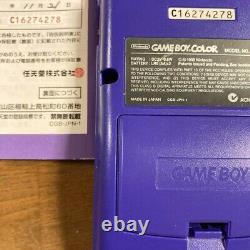 Nintendo Game Boy Color Atomic Purple Handheld Console in Box