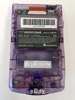 Nintendo Game Boy Color Atomic Purple Handheld System Brand New in Box Read