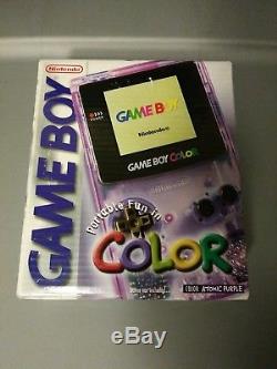 Nintendo Game Boy Color Atomic Purple NEW Factory SEALED BOX handheld system