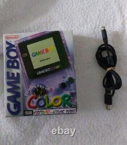 Nintendo Game Boy Color Atomic Purple and Link Cable