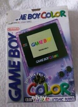 Nintendo Game Boy Color Atomic Purple and Link Cable