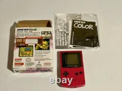 Nintendo Game Boy Color Berry Excellent Complete In Box Condition