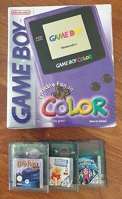 Nintendo Game Boy Color Boxed Handheld System Grape