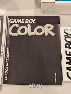 Nintendo Game Boy Color Boxed Teal Manuals & Games Bundle Rare