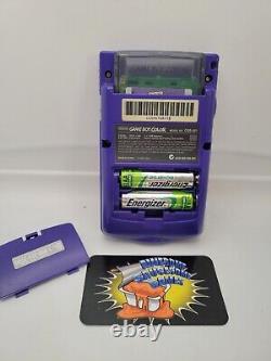 Nintendo Game Boy Color CGB-001 Grape Purple Bundle withNintendo Case & 5 Games