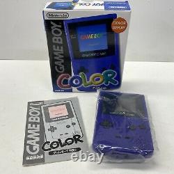 Nintendo Game Boy Color CGB-001 Grape Purple Complete in Box Japanese Version