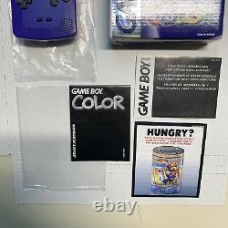 Nintendo Game Boy Color CGB-001 Grape Purple Tested Complete in Box Rare