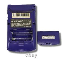 Nintendo Game Boy Color CiB Grape Purple Handheld System Complete In Box GBC VTG