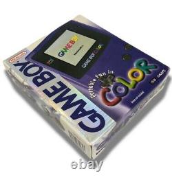 Nintendo Game Boy Color CiB Grape Purple Handheld System Complete In Box GBC VTG
