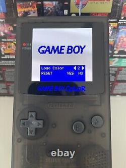 Nintendo Game Boy Color Clear Black OLED IPS Screen Retro Gameboy