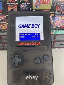 Nintendo Game Boy Color Clear Black OLED IPS Screen Retro Gameboy